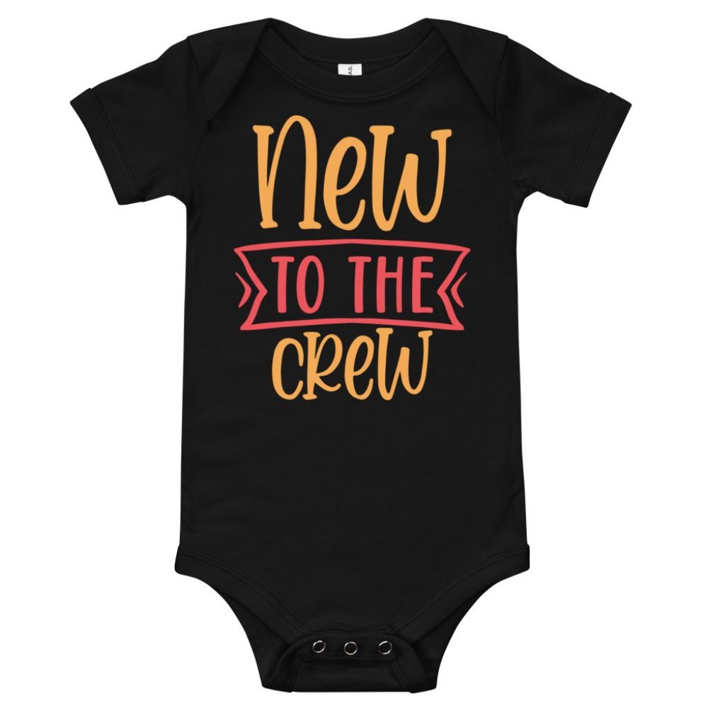 Black Baby Onezie - New to the Crew